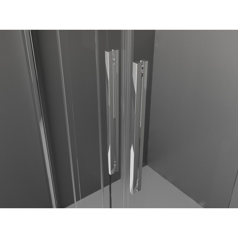 Mexen Velar Дуо плъзгаща душ кабина 80 x 80 см, прозрачна, хром - 871-080-080-02-01