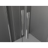 Mexen Velar Дуо плъзгаща душ кабина 80 x 80 см, прозрачна, хром - 871-080-080-02-01