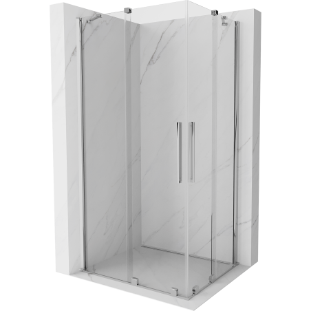 Mexen Velar Duo плъзгаща се душ кабина 90 x 80 см, прозрачна, хром - 871-090-080-02-01