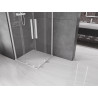 Mexen Velar Душ кабина Duo плъзгаща се 90 x 90 см, прозрачна, бяла - 871-090-090-02-20