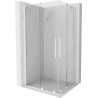Mexen Velar Двойна плъзгаща душ кабина 90 x 80 см, прозрачна, бяла - 871-090-080-02-20