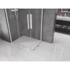 Mexen Velar Двойна плъзгаща душ кабина 90 x 80 см, прозрачна, бяла - 871-090-080-02-20