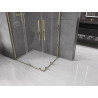Mexen Velar Дуо плъзгаща се душ кабина 90 x 80 см, прозрачна, златна - 871-090-080-02-50