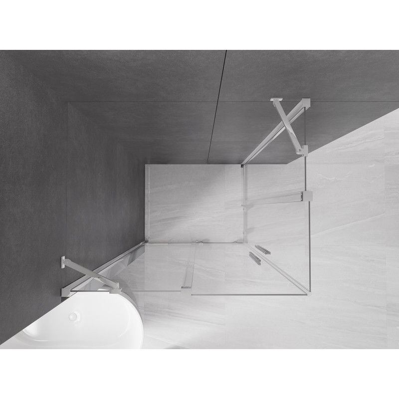 Mexen Velar Duo плъзгаща се душ-кабина 100 x 90 см, прозрачна, хром - 871-100-090-02-01