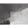 Mexen Velar Двойна плъзгаща душ кабина 90 x 80 см, прозрачна, златна - 871-090-080-02-50