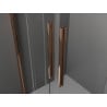 Mexen Velar Duo душ кабина плъзгаща се 100 x 100 см, прозрачна, розово злато - 871-100-100-02-60