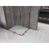 Mexen Velar Duo плъзгаща се душ кабина 90 x 80 см, прозрачна, розово злато