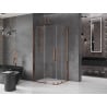 Mexen Velar Duo кабина за душ с плъзгане 90 x 80 см, прозрачна, розово злато - 871-090-080-02-60