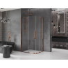 Mexen Velar Duo плъзгаща се душ кабина 90 x 80 см, прозрачна, розово злато