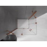 Mexen Velar Duo плъзгаща се душ кабина 90 x 80 см, прозрачна, розово злато