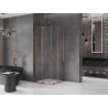 Mexen Velar Duo плъзгаща се душ кабина 90 x 90 см, прозрачна, розово злато - 871-090-090-02-60