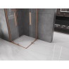Mexen Velar Дуо плъзгаща се душ кабина 90 x 90 см, прозрачна, четкана мед