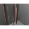 Mexen Velar Дуо плъзгаща се душ кабина 90 x 90 см, прозрачна, четкана мед