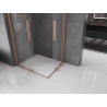 Mexen Velar Двойна плъзгаща се душ кабина 90 x 80 см, прозрачна, четкана мед
