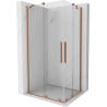 Mexen Velar Duo плъзгаща се душ кабина 100 x 90 см, прозрачна, матирано медно