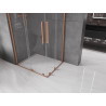 Mexen Velar Duo плъзгаща се душ кабина 100 x 90 см, прозрачна, матирано медно
