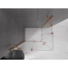 Mexen Velar Duo плъзгаща се душ кабина 100 x 90 см, прозрачна, четкана мед