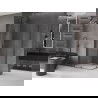 Mexen Velar Duo плъзгаща се душ кабина 90 x 80 см, прозрачно, четкано оръжейно сиво - 871-090-080-02-66