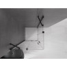 Mexen Velar  Duo разтегателна душ кабина 80 x 80 см, прозрачна, черна - 871-080-080-02-70