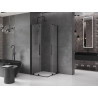 Mexen Velar Двойна плъзгаща душ кабина 90 x 90 см, прозрачна, черна - 871-090-090-02-70