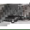 Mexen Velar Duo душ кабина с плъзгаща се врата 100 x 100 см, прозрачна, черна - 871-100-100-02-70