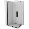 Mexen Velar Duo душ кабината раздвижна 90 x 80 см, прозрачна, черна - 871-090-080-02-70