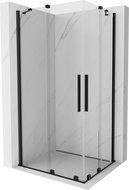 Mexen Velar Duo душ кабината раздвижна 90 x 80 см, прозрачна, черна - 871-090-080-02-70
