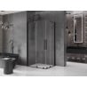 Mexen Velar Duo душ кабината раздвижна 90 x 80 см, прозрачна, черна - 871-090-080-02-70