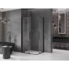 Mexen Velar Duo душ кабина с плъзгаща се врата 100 x 90 см, прозрачна, черна - 871-100-090-02-70