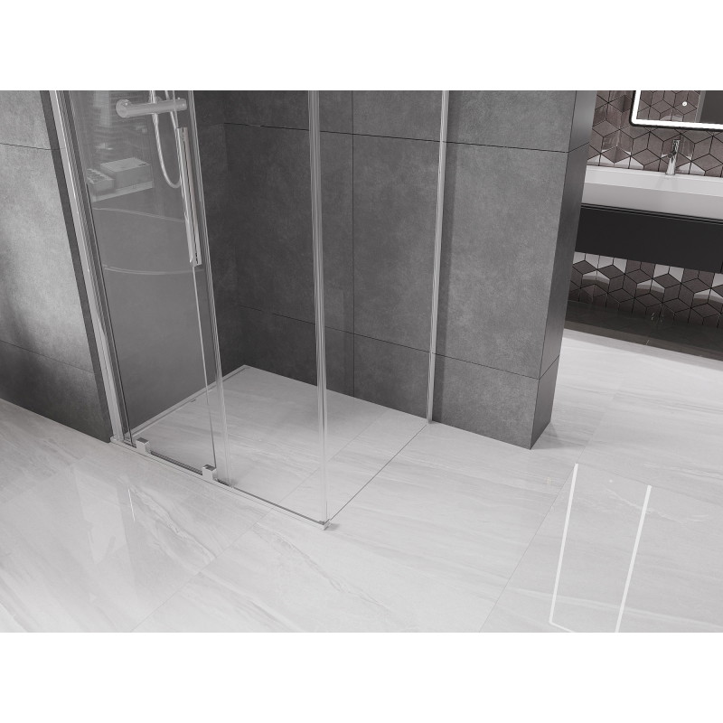 Mexen Velar плъзгаща се душ кабина 90 x 80 см, прозрачна, хром - 871-090-080-01-01