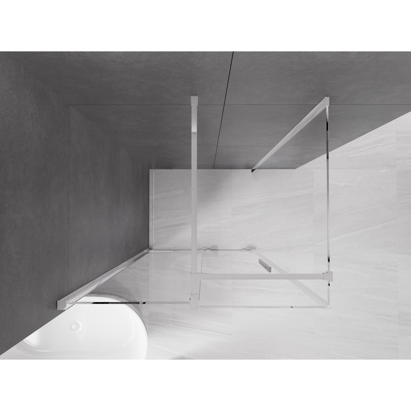 Mexen Velar плъзгаща се душ кабина 100 x 70 см, прозрачна, хромирана - 871-100-070-01-01