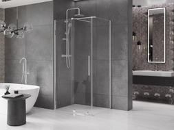 Mexen Velar плъзгаща се душ кабина 120 x 70 см, прозрачна, хром - 871-120-070-01-01
