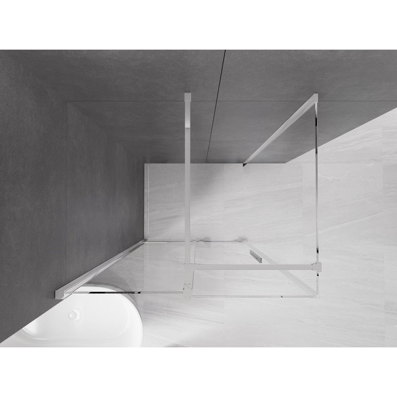 Mexen Velar плъзгаща се душ кабина 120 x 110 см, прозрачна, хром - 871-120-110-01-01