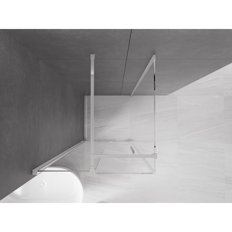 Mexen Velar плъзгаща се душ кабина 100 x 100 см, прозрачна, хром - 871-100-100-01-01