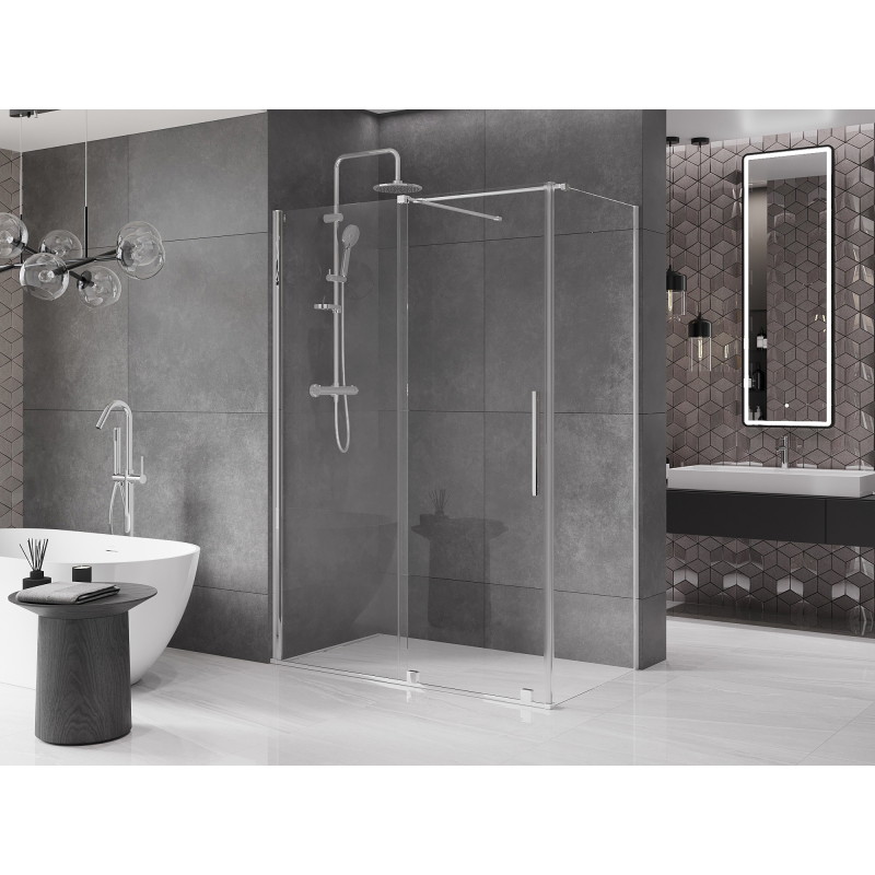 Mexen Velar плъзгаща душ кабина 150 x 85 см, прозрачна, хром - 871-150-085-01-01