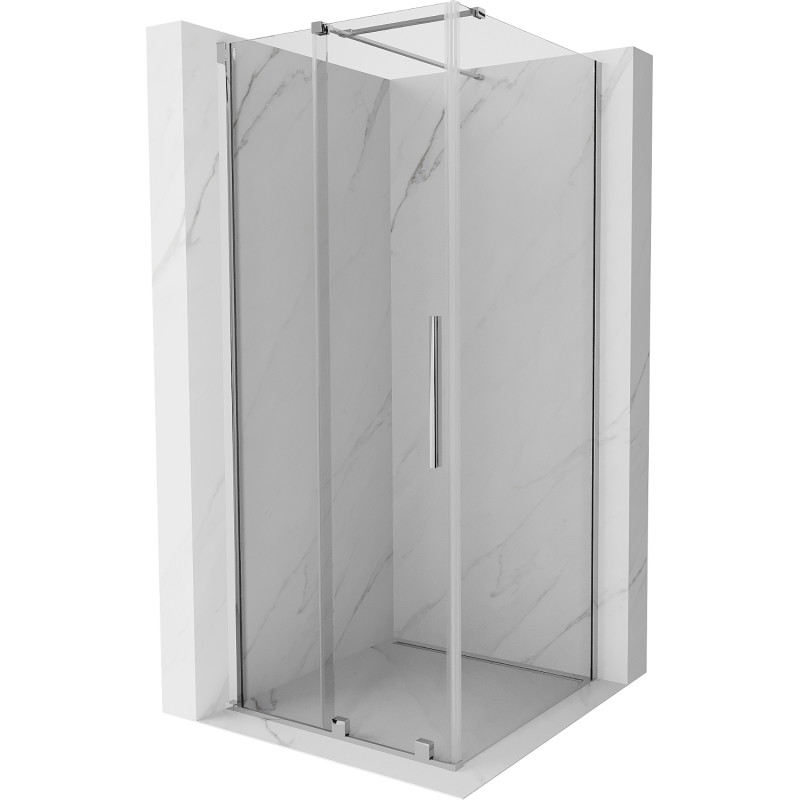 Mexen Velar плъзгаща се душ кабина 100 x 100 см, прозрачна, хром - 871-100-100-01-01