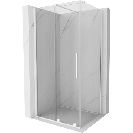 Mexen Velar плъзгаща се душ кабина 120 x 90 см, прозрачна, бяла - 871-120-090-01-20