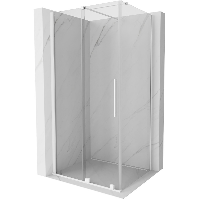 Mexen Velar плъзгаща душ кабина 130 x 80 см, прозрачна, бяла - 871-130-080-01-20