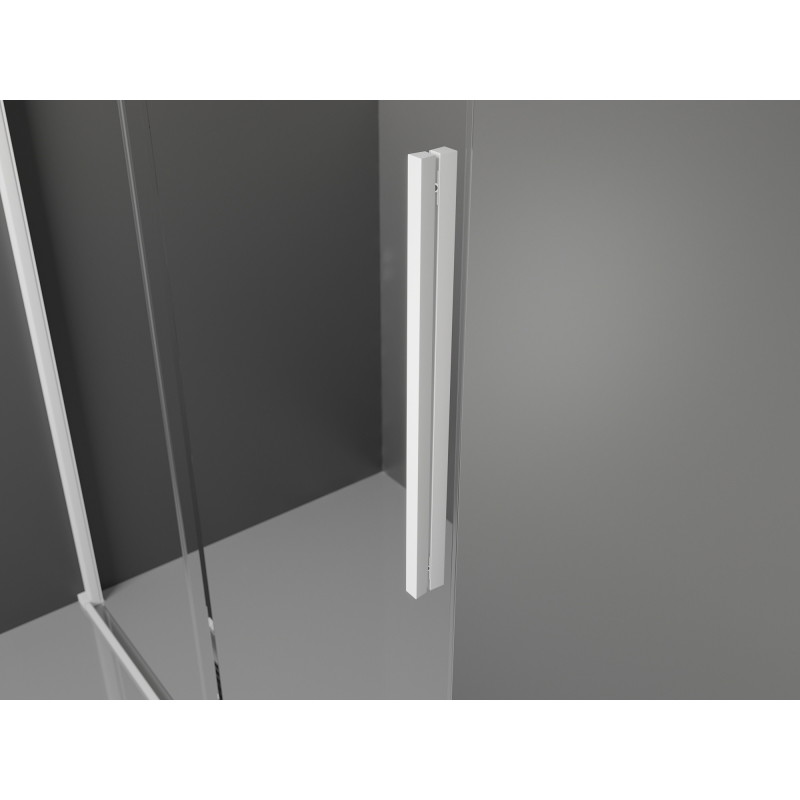 Mexen Velar плъзгаща се душ кабина 130 x 85 cm, прозрачна, бяла - 871-130-085-01-20