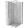 Mexen Velar плъзгаща се душ кабина 90 x 90 см, прозрачна, бяла - 871-090-090-01-20