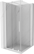 Mexen Velar плъзгаща се душ кабина 100 x 100 см, прозрачна, бяла - 871-100-100-01-20