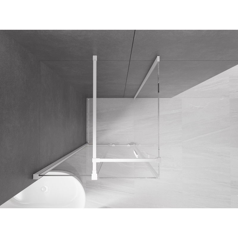 Mexen Velar плъзгаща се душ кабина 110 x 110 см, прозрачна, бяла - 871-110-110-01-20