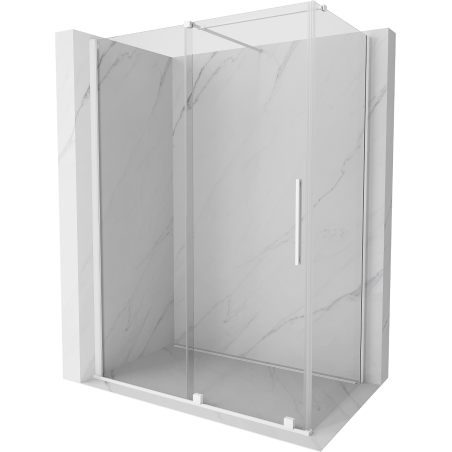Mexen Velar душ кабина раздвижна 150 x 80 см, прозрачна, бяла - 871-150-080-01-20