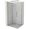 Mexen Velar плъзгаща се душ кабина 90 x 80 см, прозрачна, златна - 871-090-080-01-50