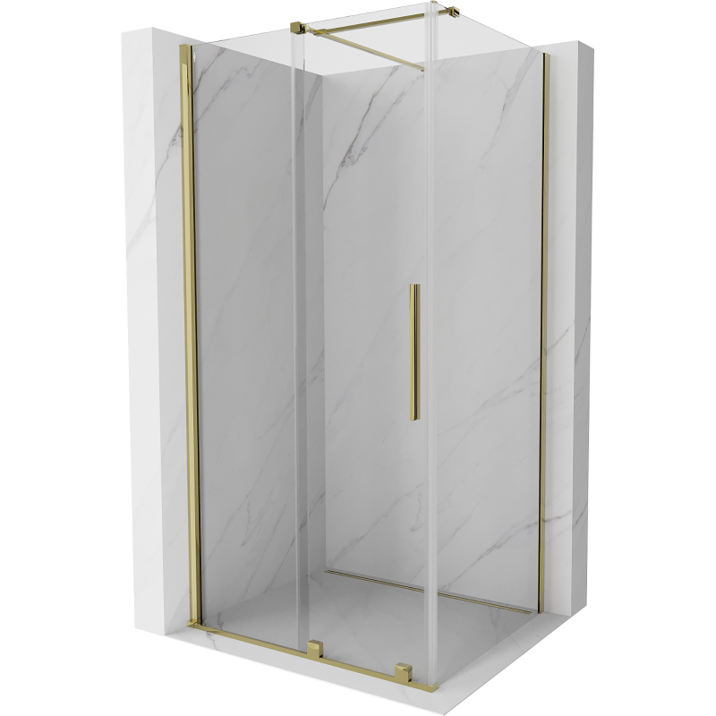 Mexen Velar душ кабина разпъната 100 x 90 см, прозрачна, златна - 871-100-090-01-50
