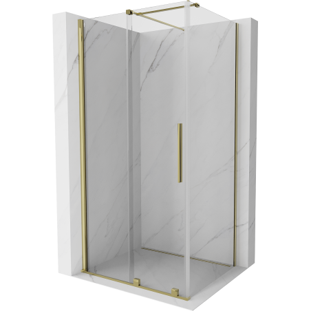 Mexen Velar плъзгащ се душ 120 x 70 cm, прозрачен, златен - 871-120-070-01-50