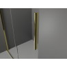 Mexen Velar Плъзгаща се душ кабина 130 x 80 см, прозрачна, златна - 871-130-080-01-50