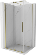 Mexen Velar плъзгаща се душ кабина 130 x 90 см, прозрачна, златна - 871-130-090-01-50