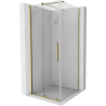 Mexen Velar плъзгаща се душ кабина 90 x 90 cm, прозрачна, златна - 871-090-090-01-50