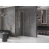 Mexen Velar плъзгаща се душ кабина 90 x 90 см, прозрачна, златна - 871-090-090-01-50